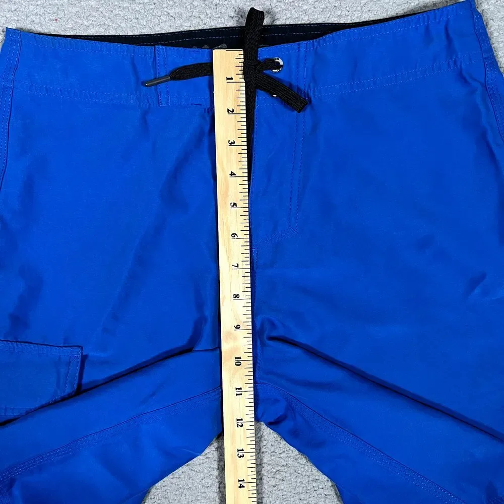Nike 6.0 Shorts Mens 29 Blue Lightweight Swim Beach Surf Boardshorts Pocket Logo